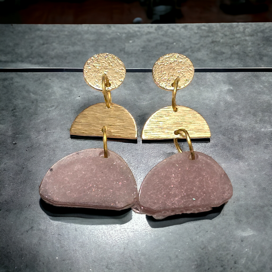 Earrings dusty pink