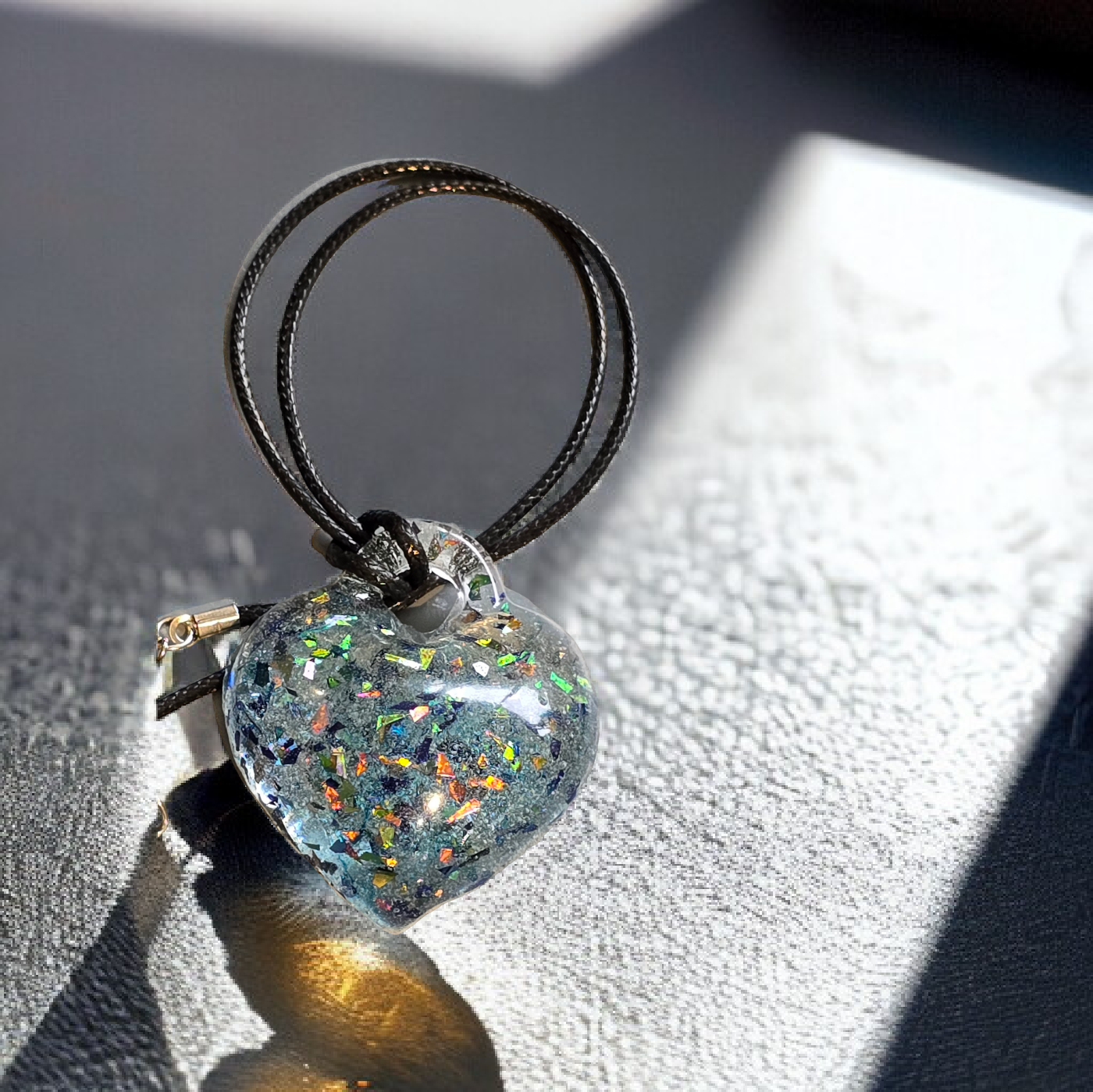 Pendant Puffy Heart Magic Rain