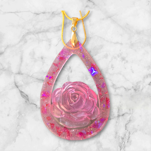 Pendant pink rose