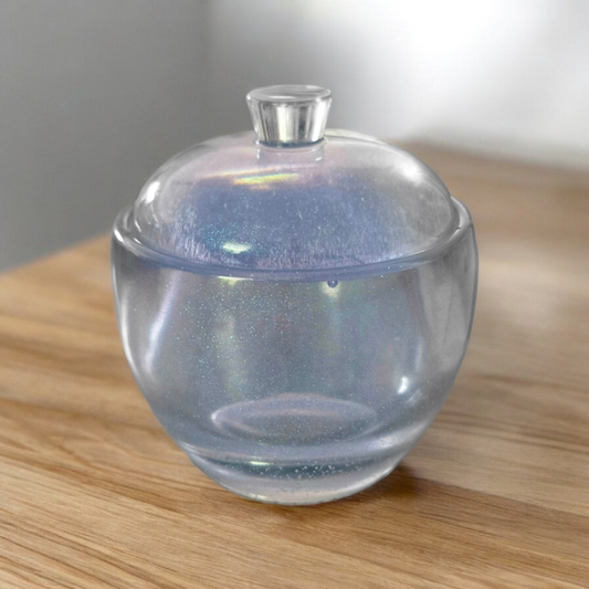 Jar Round Medium in sparkling light blue