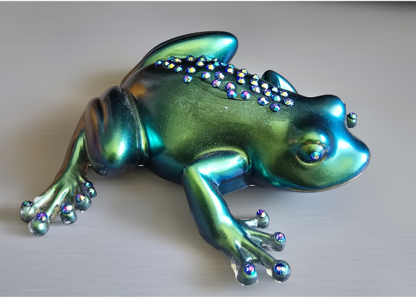 Frog chic blue/green with rhinestones