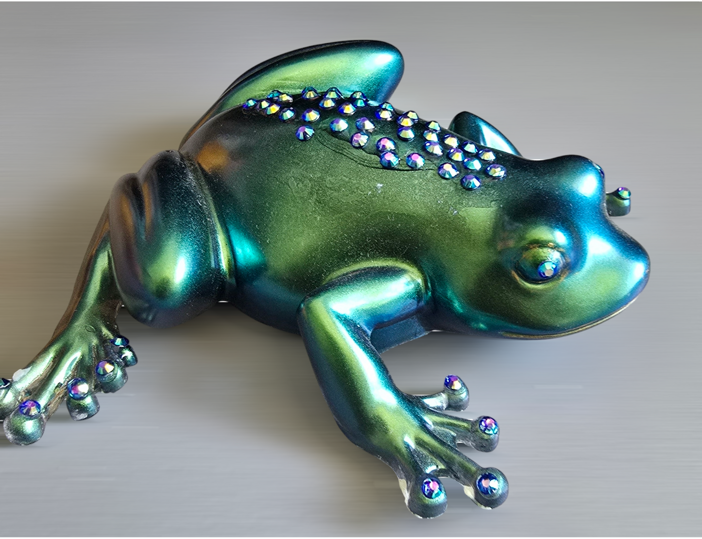 Frog chic blue/green with rhinestones