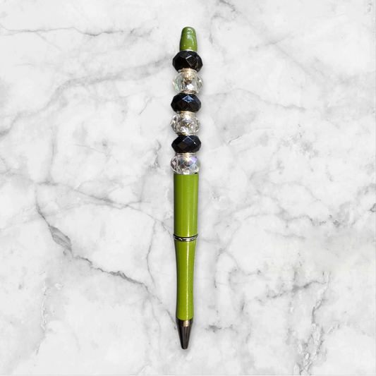 Beaded pens lime green 💚
