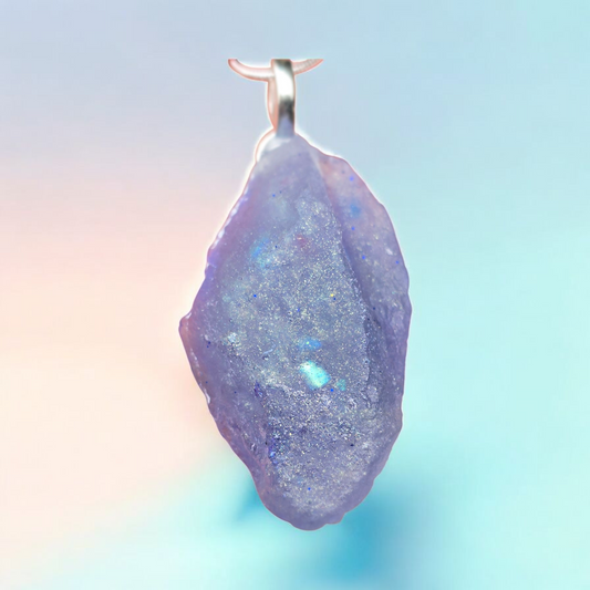 Pendant crystal Stone Lilac