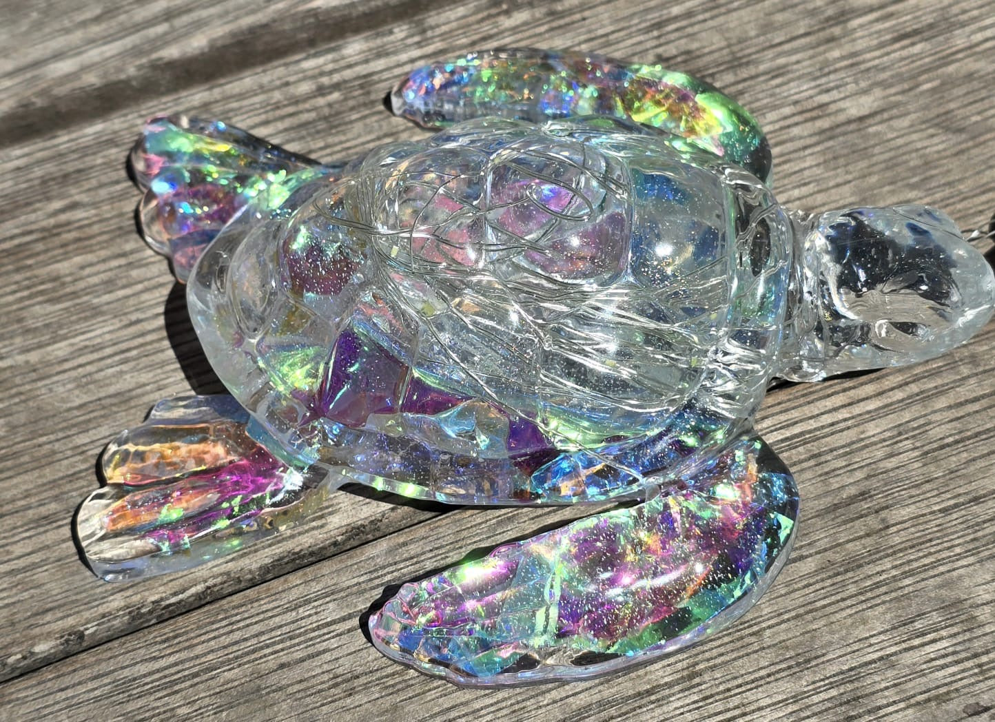 Turtle holographic  -Night light  13 x 14 cm