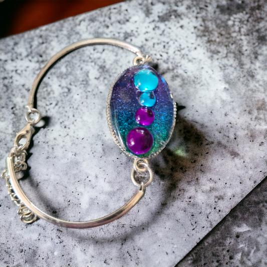 Bracelet turquoise and purple